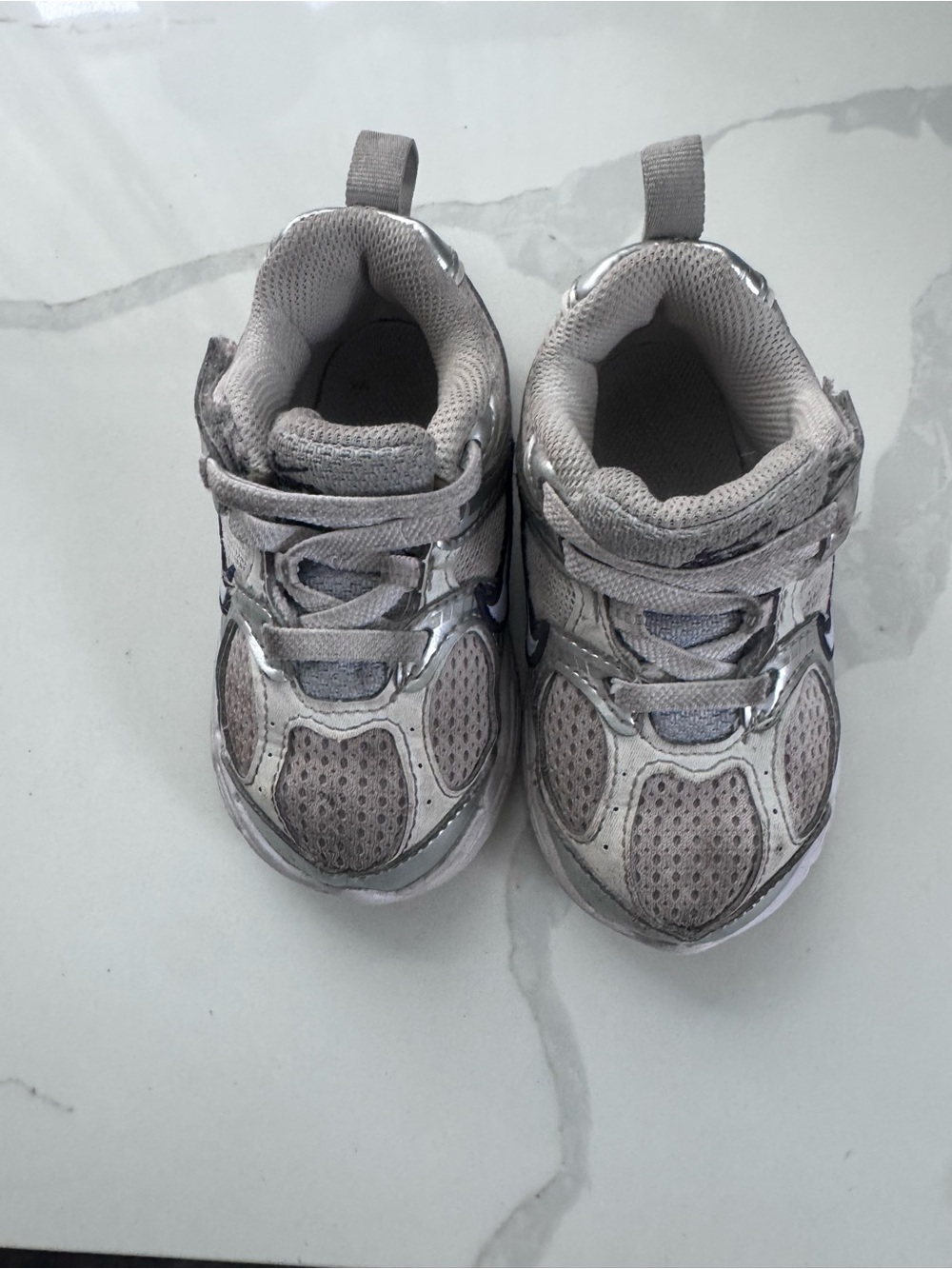 Nike Kids Silver Gray Athletic Sneakers